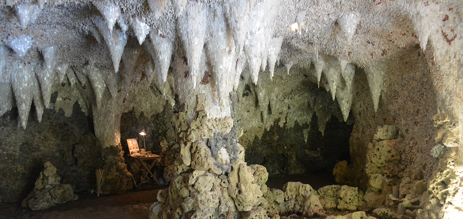 White ceiling of Crystal Grotto