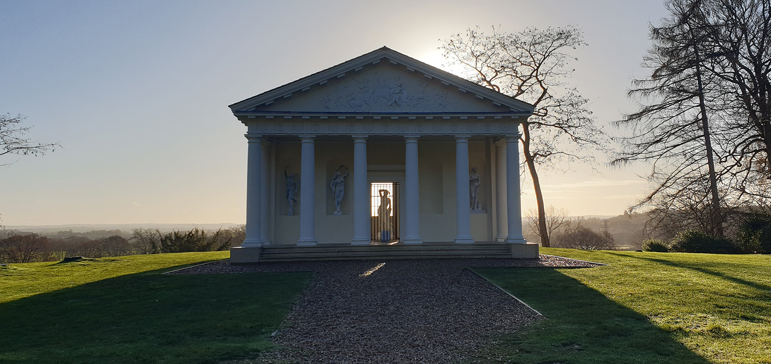 Temple of Bacchus at sunset