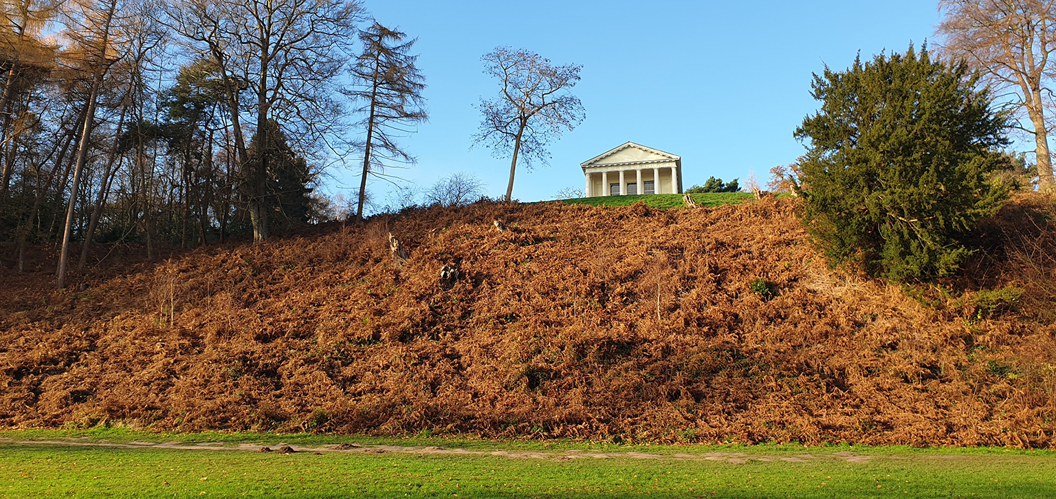 Temple of Bacchus on hill