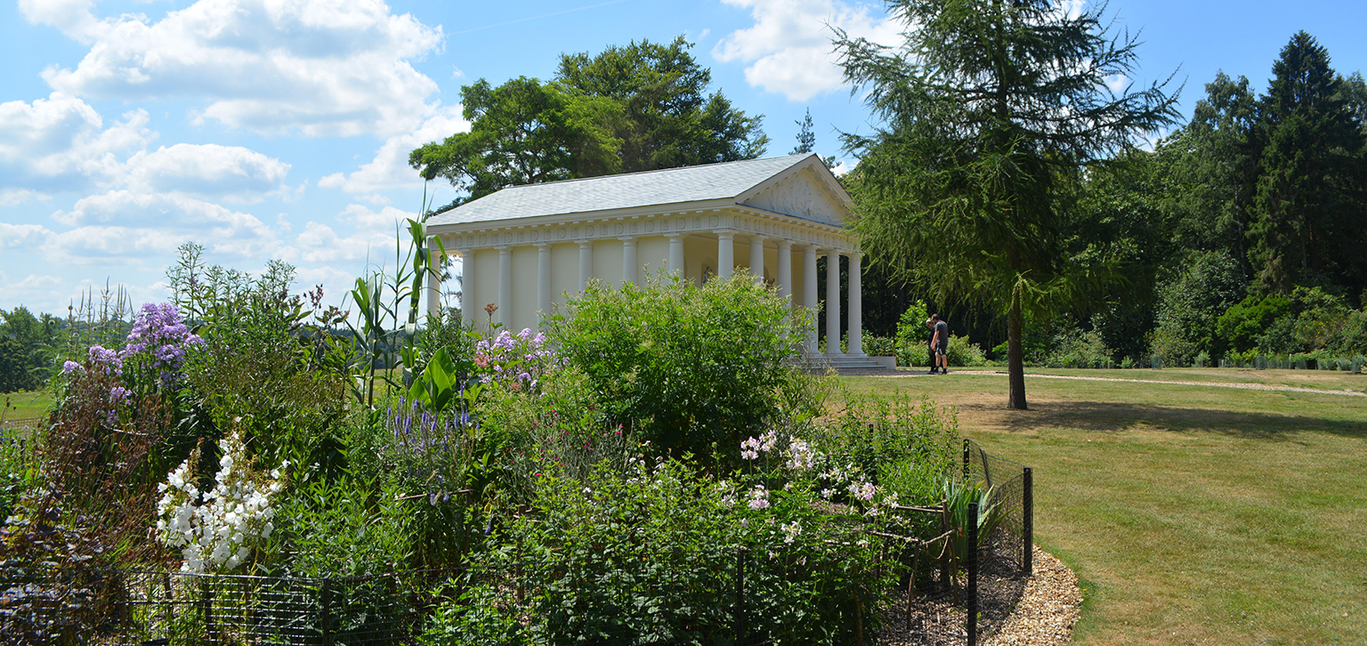 Temple of Bacchus with plantings