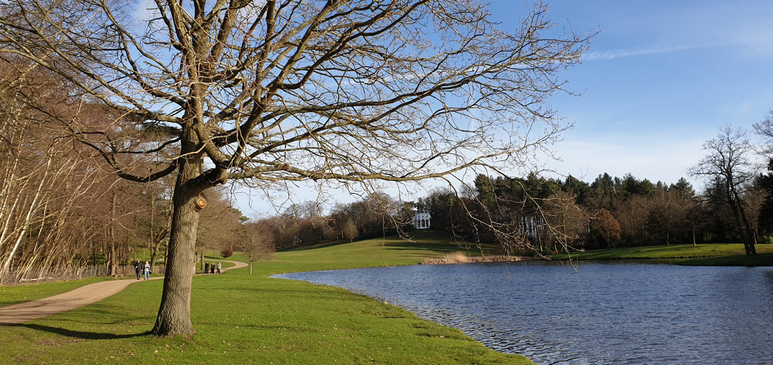 Winter lake at Painshill Park