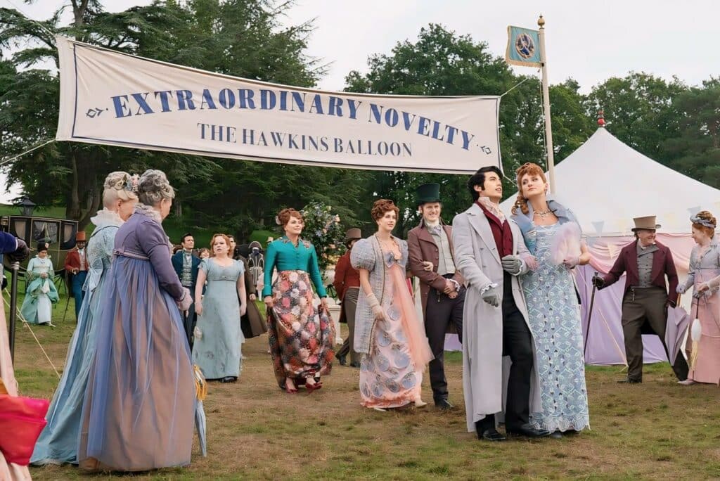 Bridgerton Season 3 - Some scenes filmed at Painshill. Credit - Bridgerton/Netflix